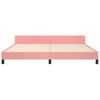 vidaXL Bedframe met hoofdeinde fluweel roze 200x200 cm