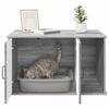 vidaXL Kattenhuis Grijs Sonoma 85 x 55 x 50 cm Bewerkt hout