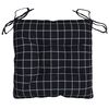 vidaXL Stoelkussens 2 st 50x50x7 cm stof ruitpatroon zwart