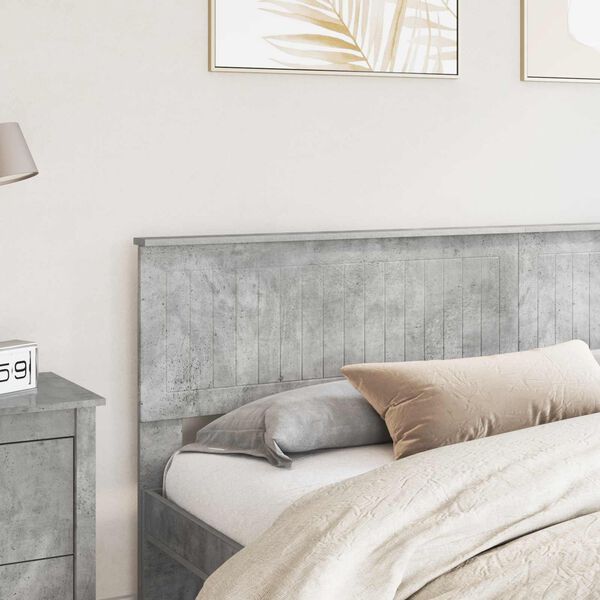 vidaXL Hoofdbord Beton Grijs 200 cm Bewerkt hout
