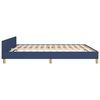 vidaXL Bedframe met hoofdeinde stof blauw 180x200 cm
