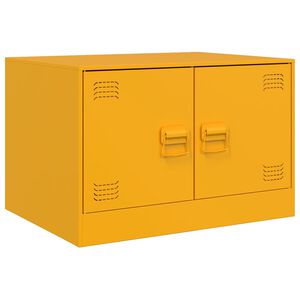 vidaXL Salontafel 67x50x44 cm staal geel