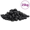 vidaXL Kiezelstenen gepolijst 2-5 cm 25 kg zwart