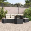 vidaXL Tuin Sofa Set 6 pcs Zwart poly rattan
