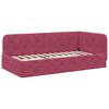 vidaXL Hoekbedframe Wijnrood 100 x 200 cm Fluweel