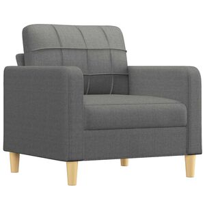 vidaXL Fauteuil 60 cm stof donkergrijs