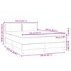 vidaXL Boxspring met matras en LED fluweel lichtgrijs 140x210 cm