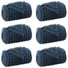 vidaXL Kleden 6 stuks Marineblauw 270 x 240 cm Fleece