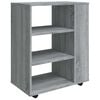 vidaXL Rolkast 60x35x75 cm bewerkt hout grijs sonoma eiken