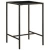 vidaXL Tuinbartafel 70x70x110 cm poly rattan en glas bruin