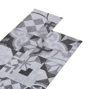 vidaXL Zelfklevende Vloerplank Grijs Patroon 4,46 m&sup2; 32 st PVC