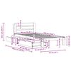 vidaXL Bedframe zonder matras massief grenenhout wasbruin 90x190 cm