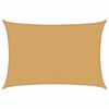 vidaXL Zonnezeil 160 g/m&sup2; rechthoekig 3,5x5 m HDPE zandkleurig