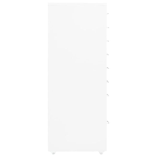 vidaXL Ladeblok verrijdbaar 28x41x109 cm metaal wit