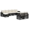 vidaXL Tuinbankenset 9 st Zwart en Cream Wit poly rattan