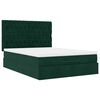 vidaXL Ottoman bed met matrassen en LED's 140x190cm fluweel