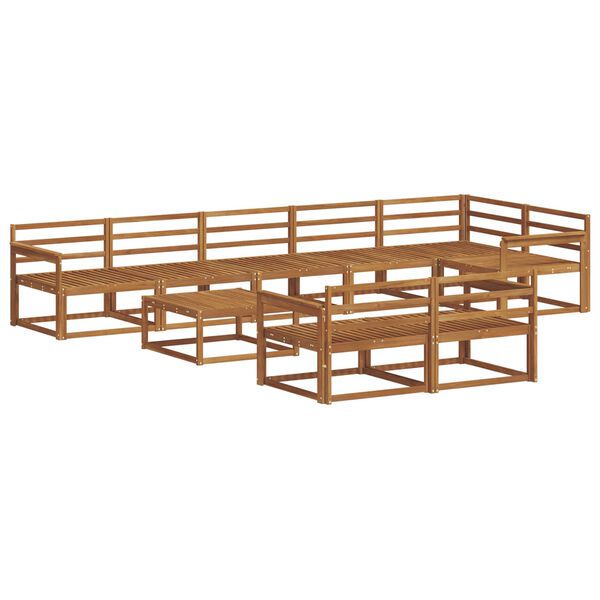 vidaXL Buiten bankenset 9 pcs Naturel Massief Acaciahout