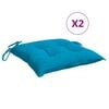 vidaXL Stoelkussens 2 st 40x40x7 cm oxford stof lichtblauw