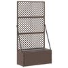 vidaXL Tuin Trellis Planter Bruin 70 x 30 x 135 cm Metaal