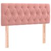 vidaXL Boxspring met matras en LED fluweel roze 120x190 cm