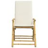 vidaXL Tuinstoelen 6 st inklapbaar met kussens bamboe cr&egrave;mewit