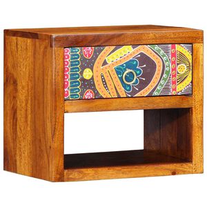 vidaXL Nachtkastje met lade Bruin 40 x 35 x 35 cm Massief Acaciahout
