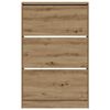 vidaXL Schoenenkast Artisan Eiken 80 x 21 x 125,5 cm Bewerkt hout