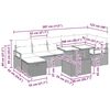 vidaXL Tuin Sofa Set met kussen met opslag 8 pcs Zwart Poly riet