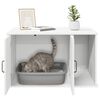 vidaXL Kattenhuis Wit 85 x 55 x 50 cm Bewerkt hout