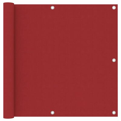 vidaXL Balkonscherm 90x600 cm oxford stof rood