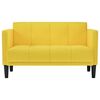 vidaXL Loveseat bank geel 111 cm stof