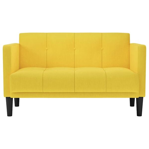 vidaXL Loveseat bank geel 111 cm stof
