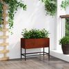 vidaXL Verhoogde Tuin Plantbak Roestig 60 x 26 x 45 cm Cortenstaal