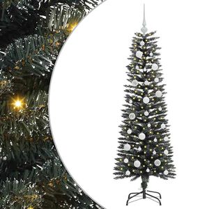 vidaXL Kunstkerstboom met 150 LED Groen 120 cm PVC en Plastic en Staal