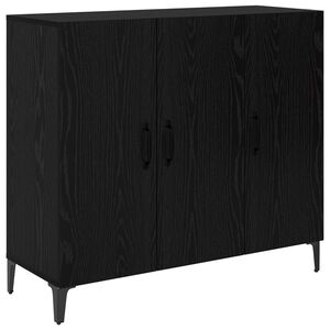 vidaXL Dressoir Zwart eiken 34 x 90 x 80 cm Bewerkt hout