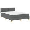 vidaXL Boxspring bed met matras Donkergrijs 140 x 200 cm Stof