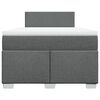 vidaXL Boxspring met matras stof donkergrijs 120x190 cm