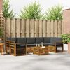vidaXL Sofa-Sets 8 pcs Natuurlijk en Antraciet Massief Acaciahout
