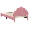 vidaXL Bedframe voor kinderen met hoofdbord Roze 90 x 200 cm Fluweel
