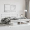 vidaXL Bedframe met hoofdbord metaal wit 180x200 cm