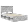 vidaXL Bedframe met hoofdeinde Beton 120 x 190 cm Massief grenenhout