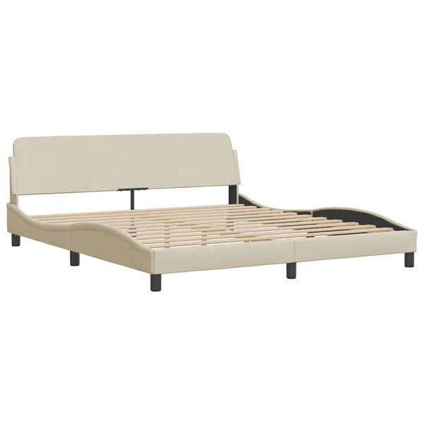 vidaXL Bedframe "Dover" stof cr&egrave;mekleurig 180x200 cm