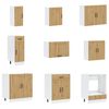 vidaXL Keukenkast Lucca 2 pcs Wit 80 x 46 x 81.5 cm Bewerkt hout