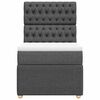 vidaXL Boxspring met matras stof donkergrijs 100x200 cm