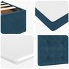 vidaXL Ottoman bed met matrassen 90x190cm fluweel donkerblauw