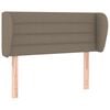 vidaXL Hoofdbord met randen 93x23x78/88 cm stof taupe