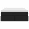 vidaXL Opbergbed met matras met matras Zwart 120 x 190 cm Nep Leer