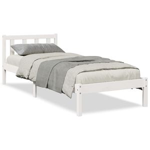 vidaXL Bedframe extra lang zonder matras grenenhout wit 100x210 cm
