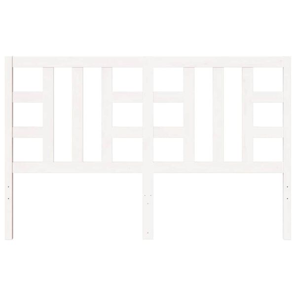 vidaXL Hoofdbord 156x4x100 cm massief grenenhout wit