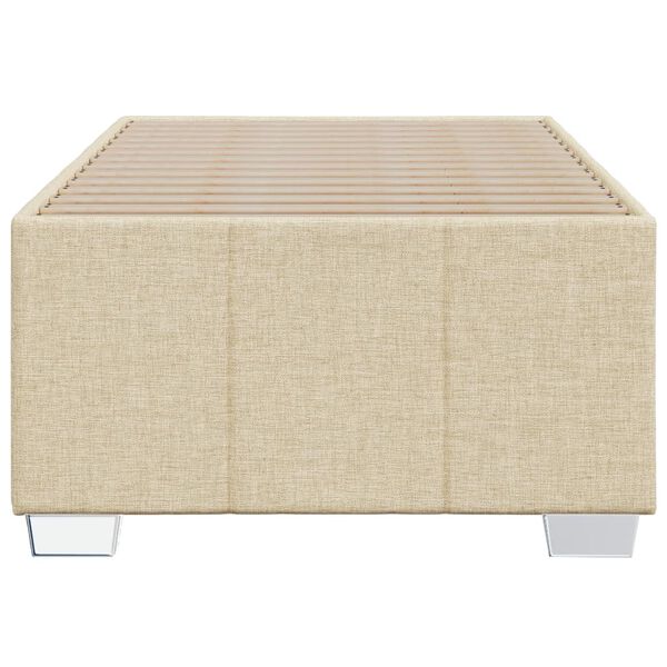 vidaXL Bedframe zonder matras 80x200 cm stof cr&egrave;mekleurig